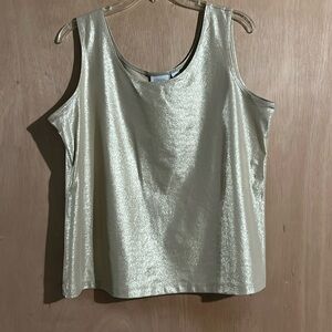Chico's Metallic Gold Tank Top
